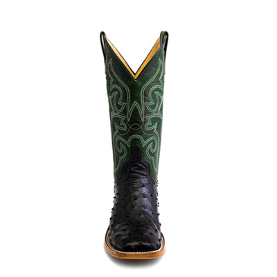 Horse Power Black Full Quill Ostrich Boot