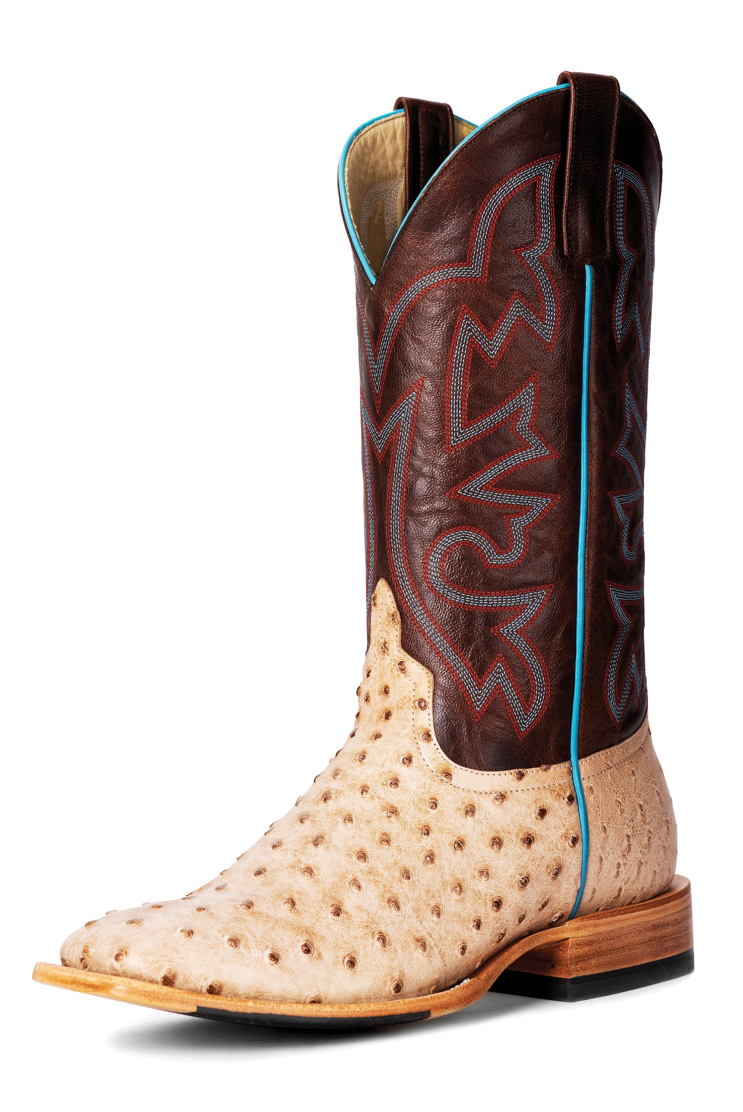 HORSE POWER TAN VINTAGE BROCIATO FULL QUILL OSTRICH BOOT