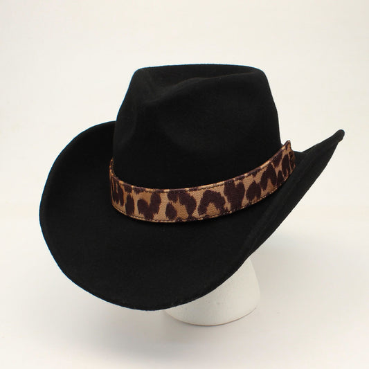 LEOPARD TASSEL BROWN HAT BAND