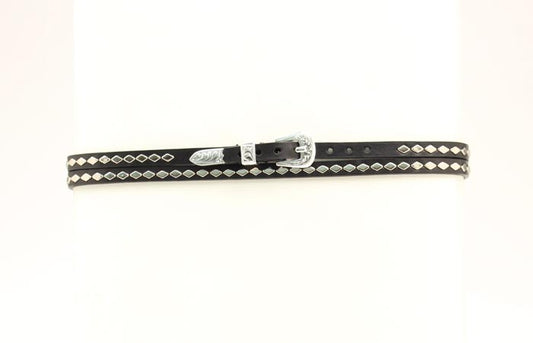 Diamond Stud Black Hat Band