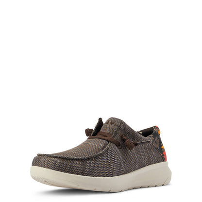 ARIAT HEATHERED BROWN RED AZTEC STRETCH LACE HILO