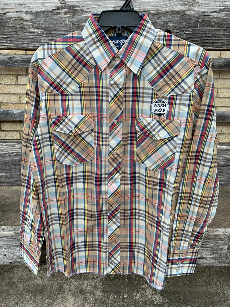 Wrangler Men's Sport Western Long Sleeve Snap Shirt