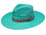 CHARLIE 1 HORSE RIGHT MEOW TURQUOISE STRAW HAT