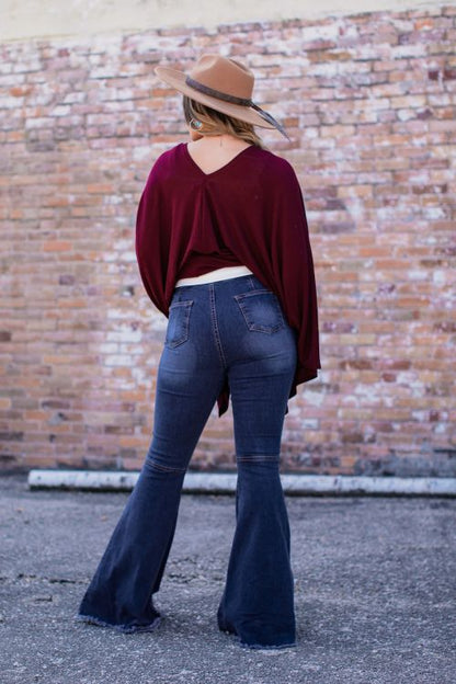 L&B MID WASH EXTREME FLARE JEANS