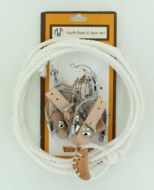 LITTLE OUTLAW ROPE AND SPUR TOY SET