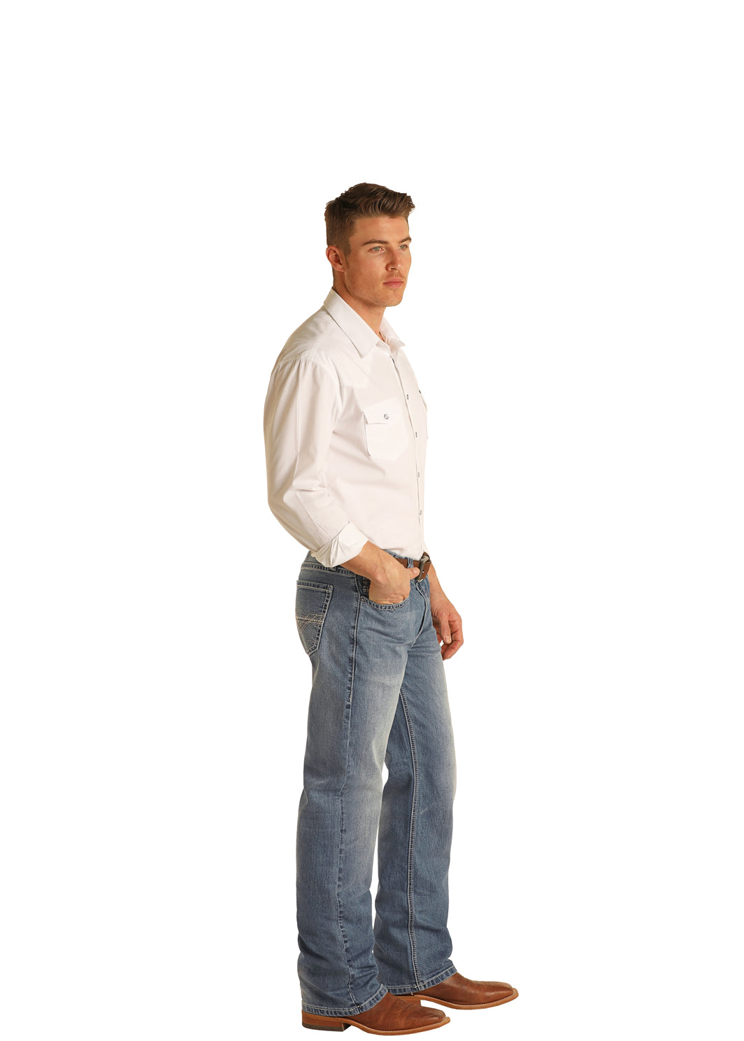 ROCK & ROLL DOUBLE BARREL MEDIUM VINTAGE WASH JEAN
