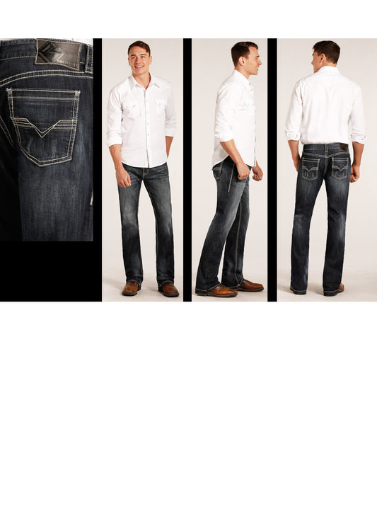 ROCK & ROLL REFLEX PISTOL MEDIUM WASH STRAIGHT LEG JEAN