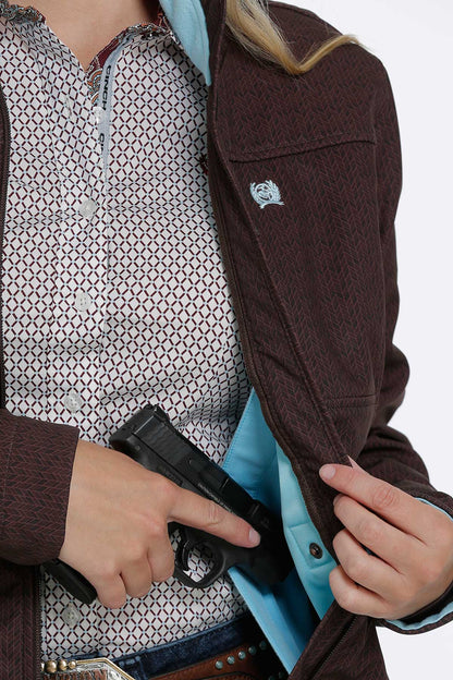 CINCH BROWN CONCEALED CARRY BONDED JACKET