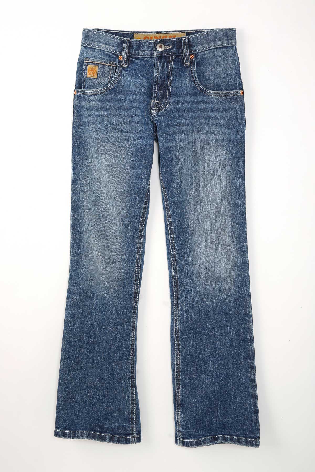 CINCH BOY'S MEDIUM WASH RELAXED FIT BOOT CUT JEAN