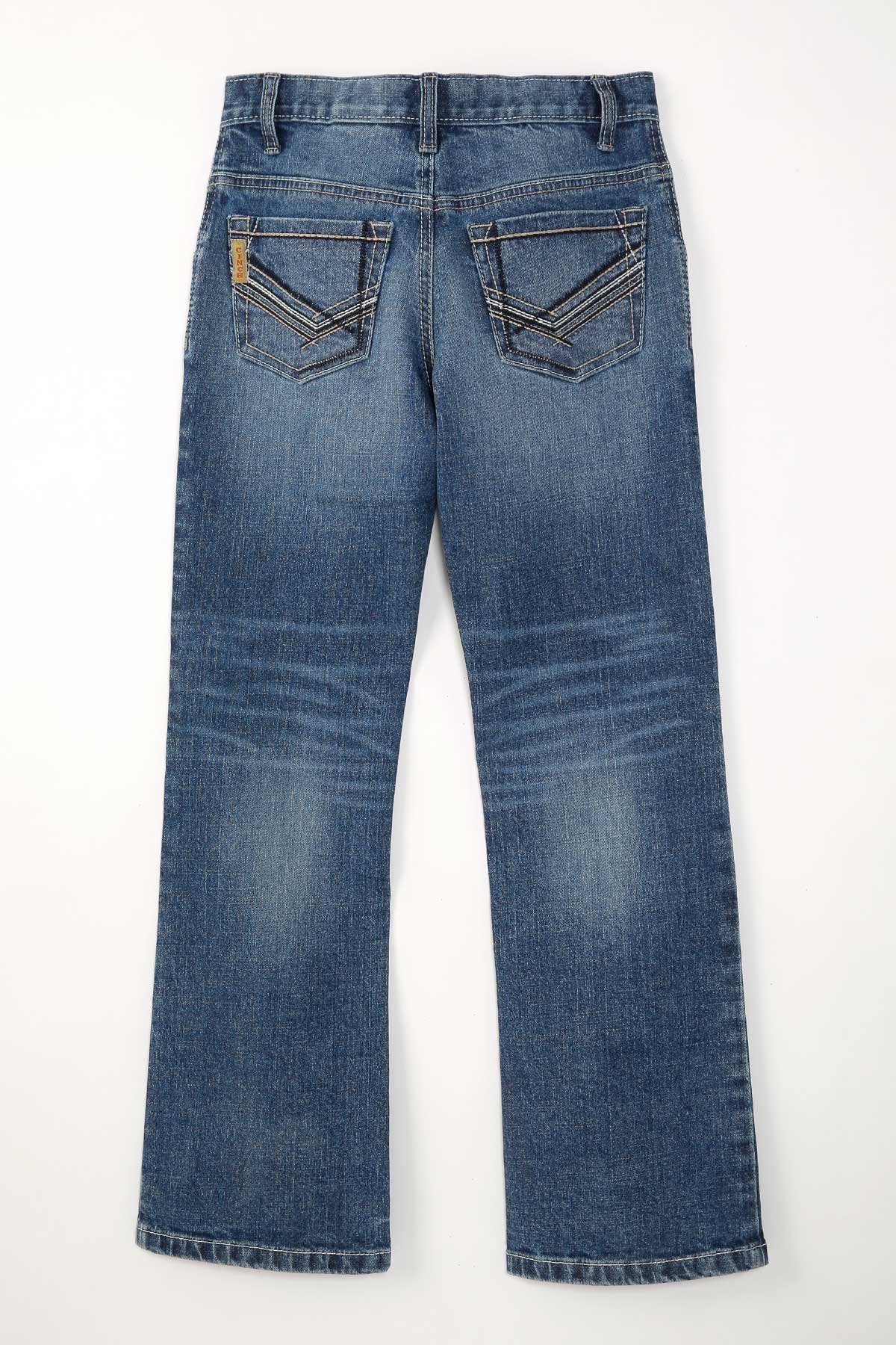 CINCH BOY'S MEDIUM WASH RELAXED FIT BOOT CUT JEAN
