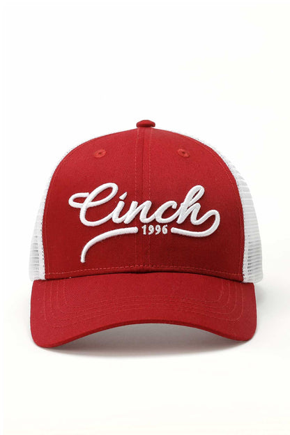 CINCH BURGUNDY LOGO TRUCKER CAP