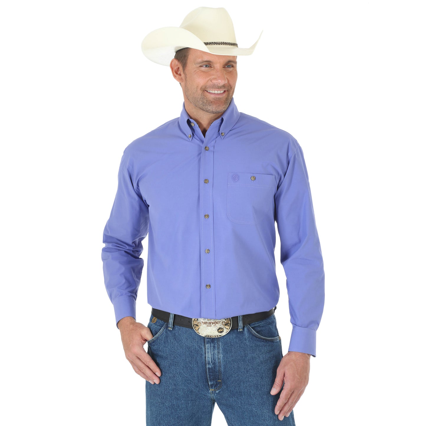 Wrangler George Strait Purple Long Sleeve Shirt