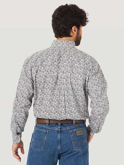 WRANGLER GEORGE STRAIT PURPLE PAISLEY LONG SLEEVE SHIRT