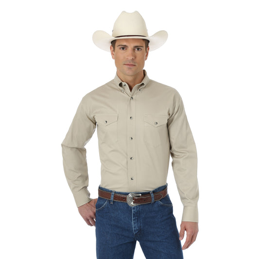 Wrangler Tan Painted Desert Basic Western Shirt