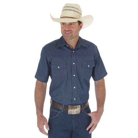 Wrangler Men's Authentic Cowboy Cut Short Sleeve Work Shirt