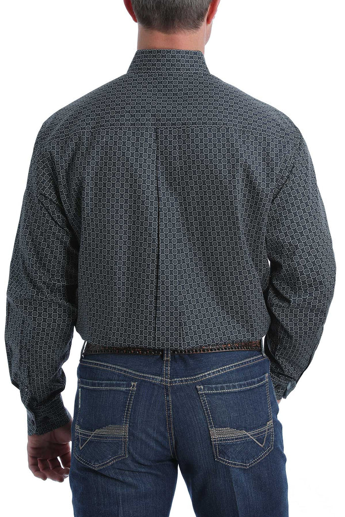 CINCH NAVY/TURQUOISE MEDALLION PRINT SHIRT