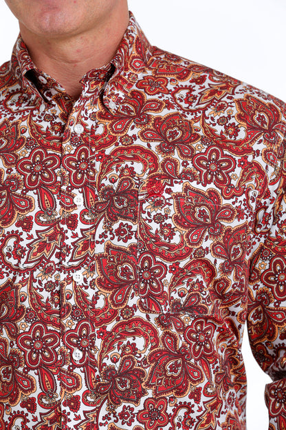 CINCH RED BARN PAISLEY PRINT LONG SLEEVE