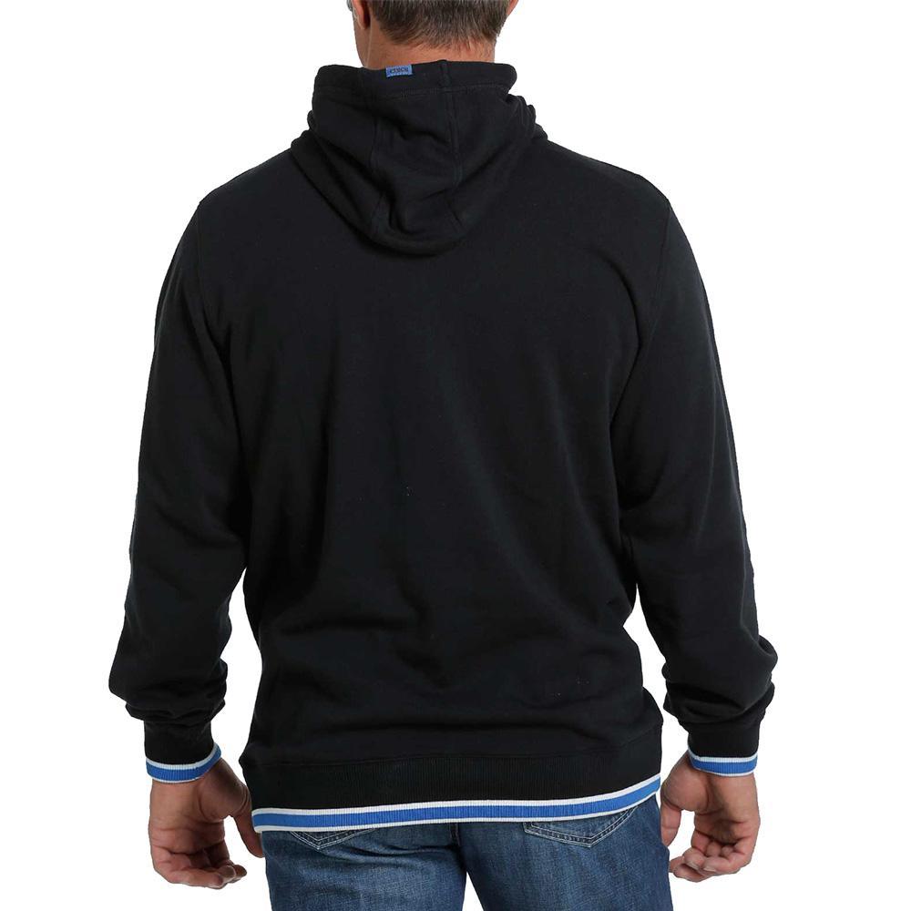 Cinch Men's Black and Blue logo Hooded Sweatshirt