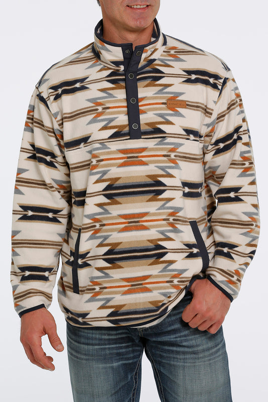 CINCH CREAM AZTEC POLAR FLEECE PULLOVER