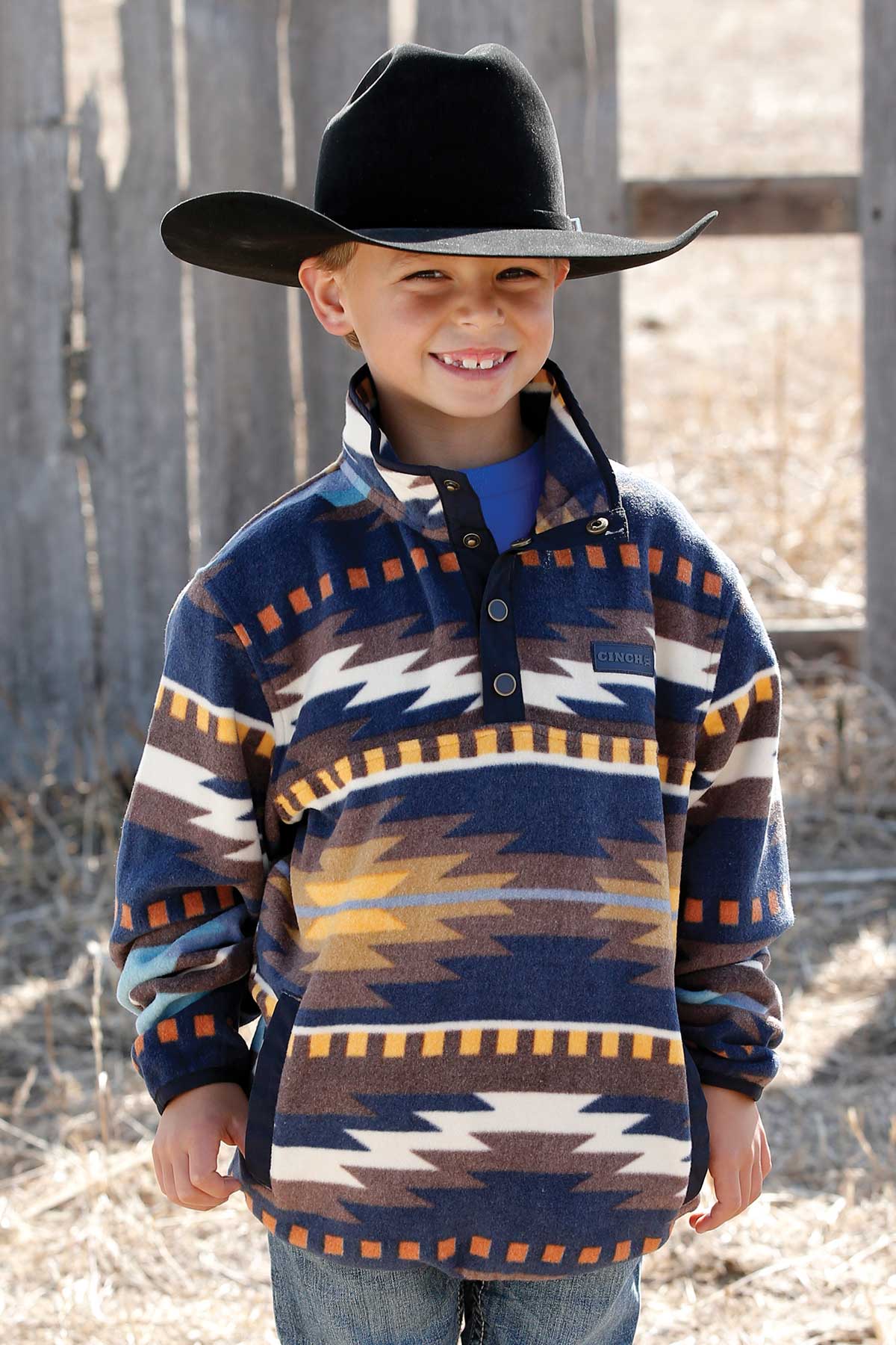 CINCH AZTEC POLAR FLEECE PULL OVER