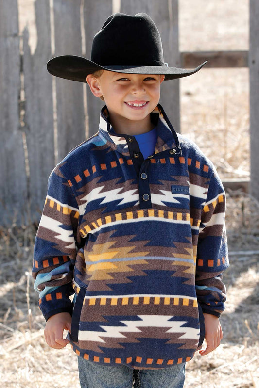 CINCH AZTEC POLAR FLEECE PULL OVER