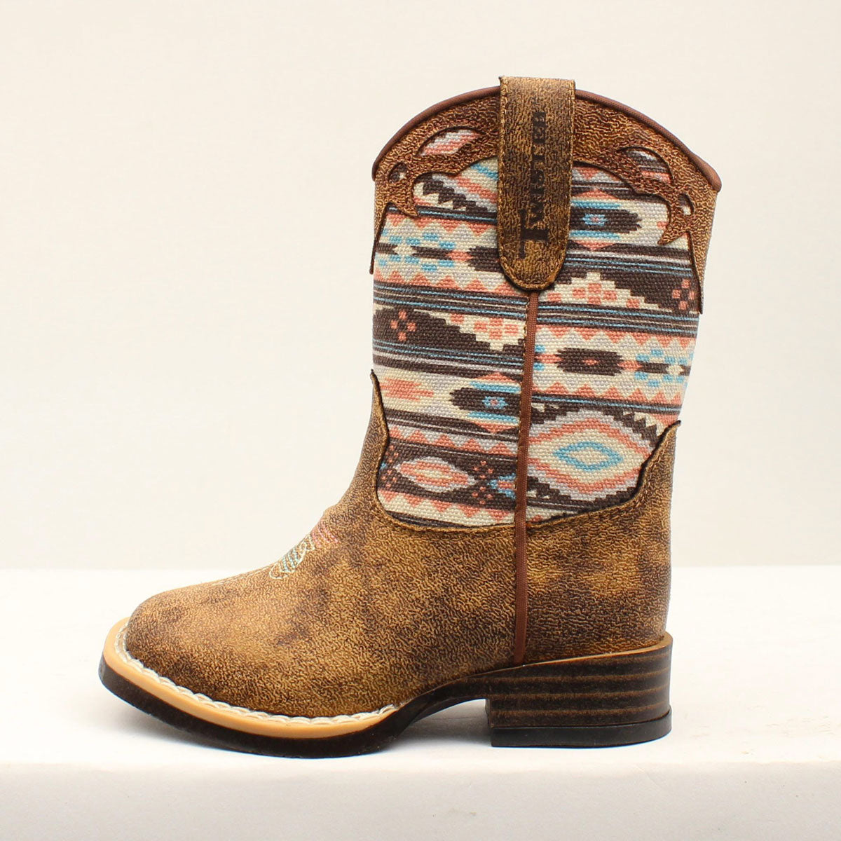 TWISTER MAGAN DISTRESSED BROWN AZTEC BOOT