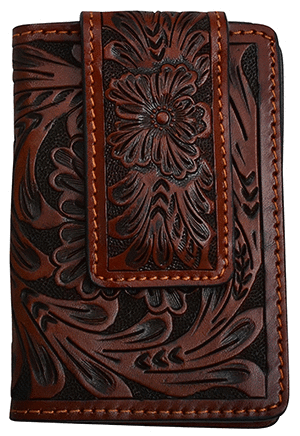 Floral Embossed Money Clip