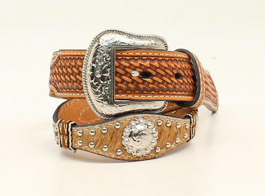 NOCONA BOY'S CALF HAIR BELT