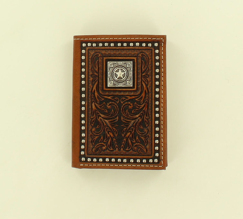 NOCONA TOOLED TRIFOLD WALLET