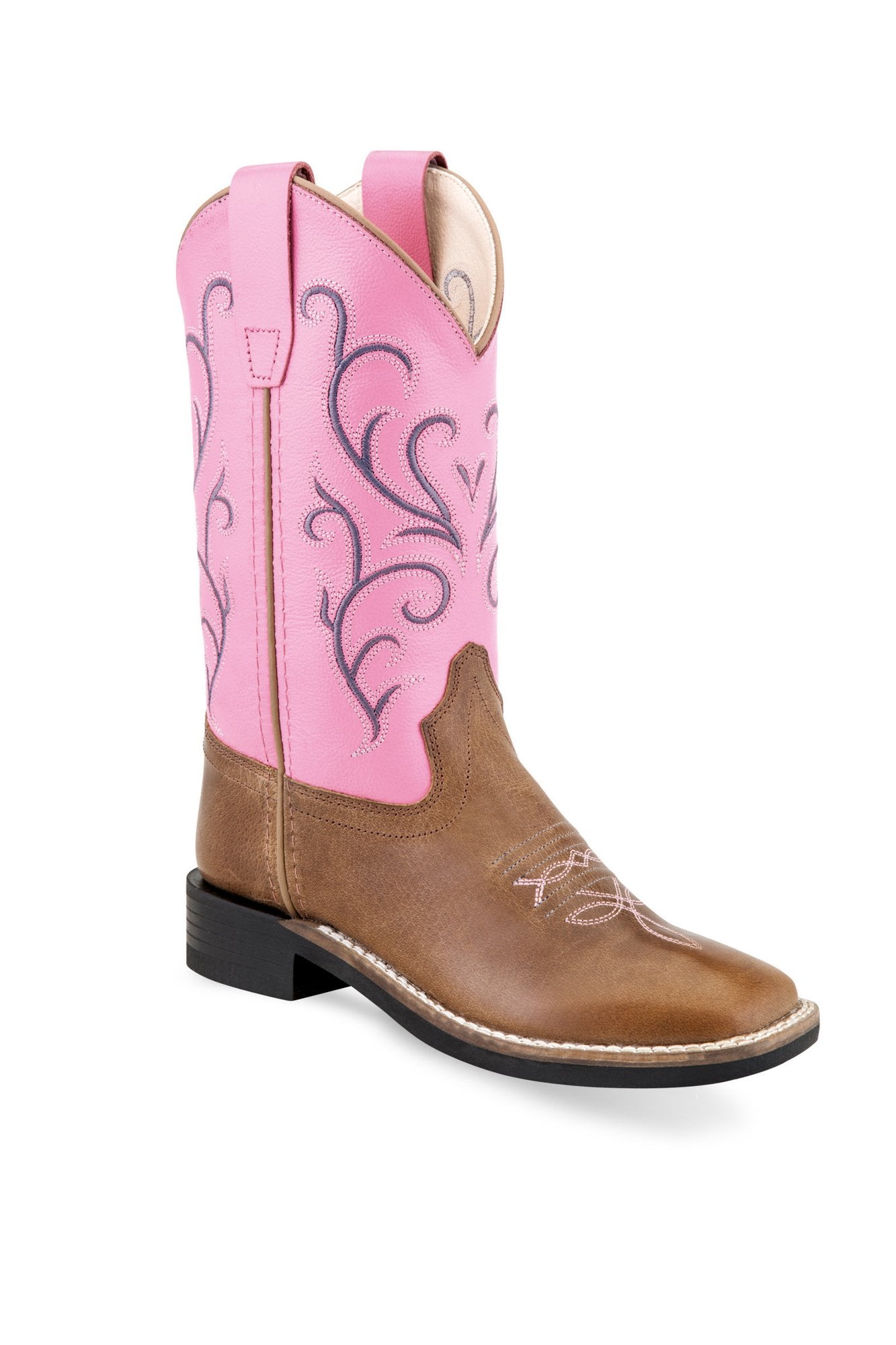 OLD WEST YOUTH TAN/PINK BOOT
