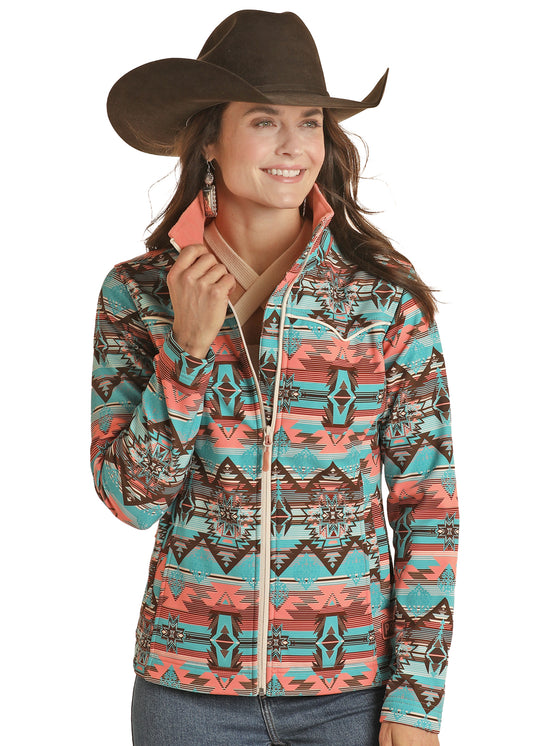 PANHANDLE LADIES AZTEC SOFTSHELL JACKET