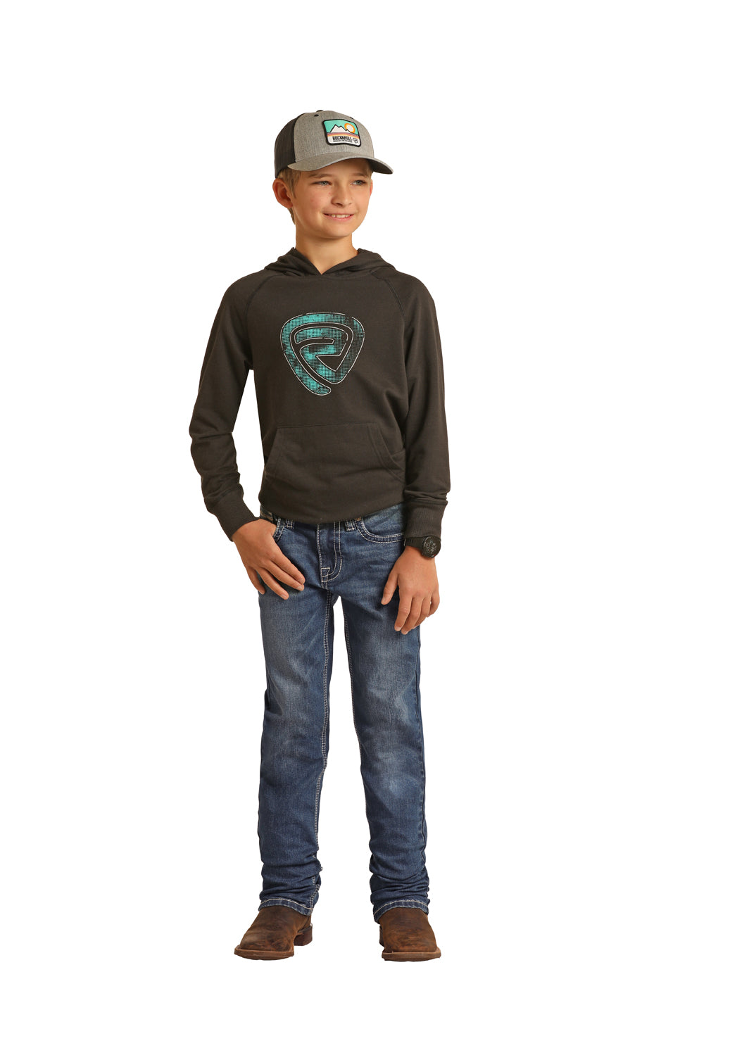 ROCK & ROLL BOYS ROPE STITCH LEATHER REVOLVER JEAN