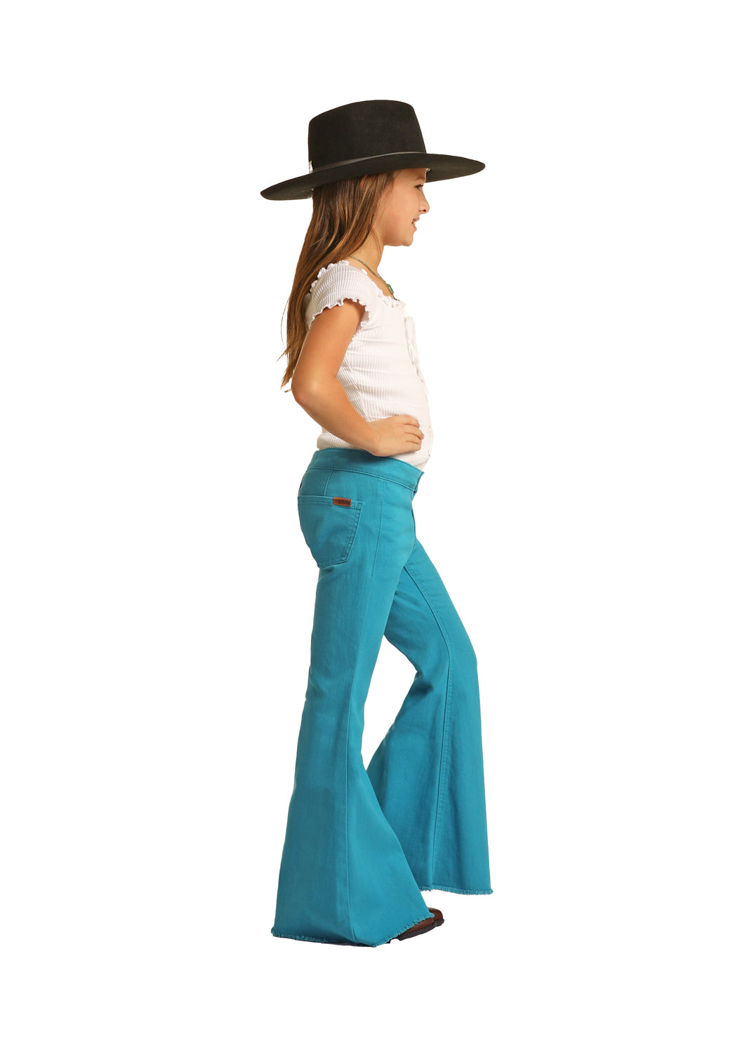 ROCK & ROLL MOSIAC BLUE PULL-ON FLARE JEANS