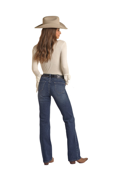 ROCK & ROLL BACK YOKE DETAIL MID RISE JEAN