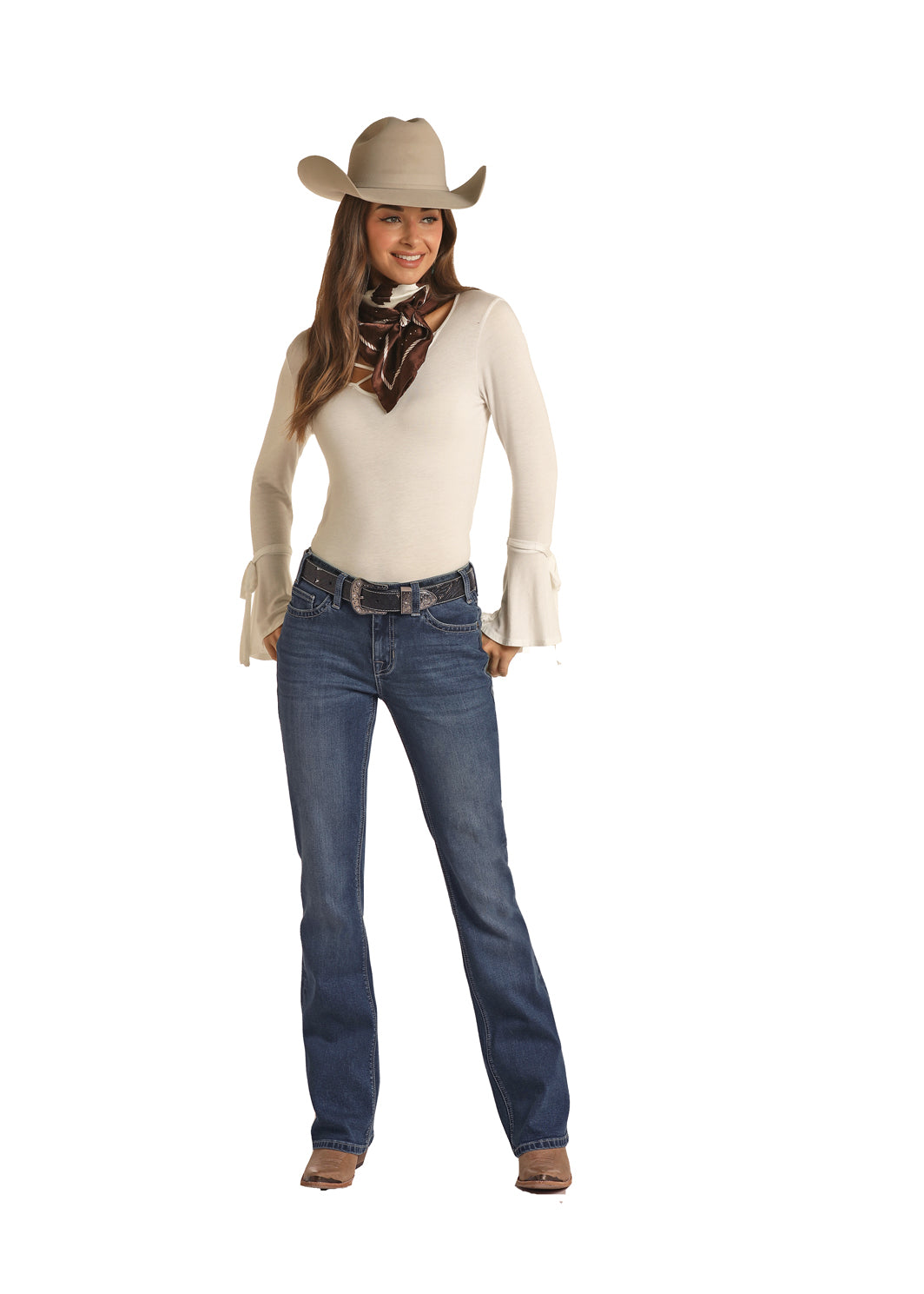 ROCK & ROLL BACK YOKE DETAIL MID RISE JEAN