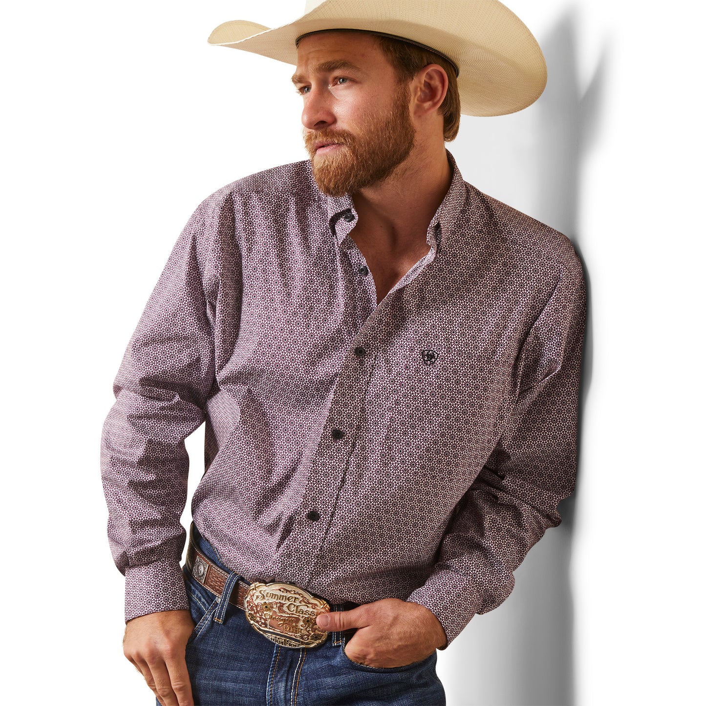 ARIAT WINE CLUB DEMETRI CLASSIC LONG SLEEVE SHIRT