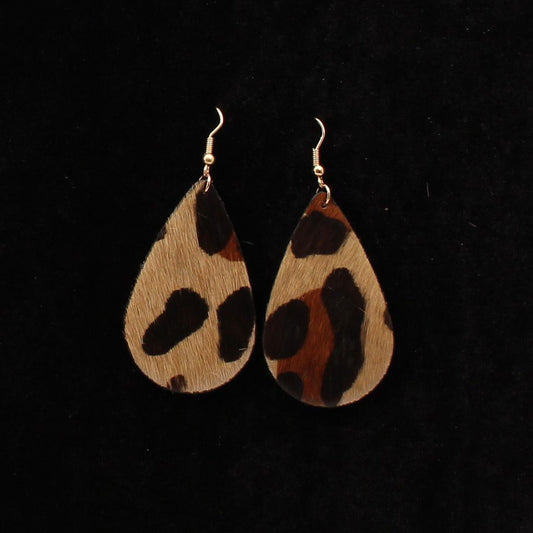 LEOPARD TEARDROP EARRINGS