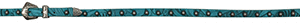 TURQUOISE FLORAL EMBOSSED CONCHO HATBAND