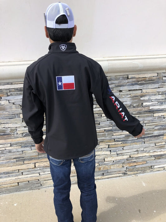 ARIAT LOGO 2.0 TEXAS FLAG TEAM BLACK JACKET