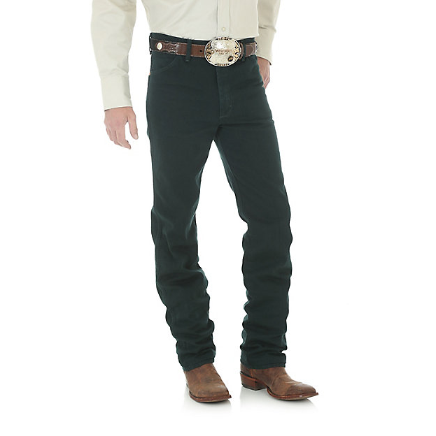 WRANGLER DARK GREEN SLIM FIT COWBOY CUT JEANS
