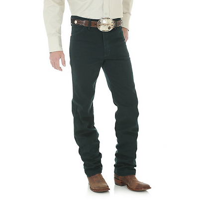 WRANGLER DARK GREEN SLIM FIT COWBOY CUT JEANS