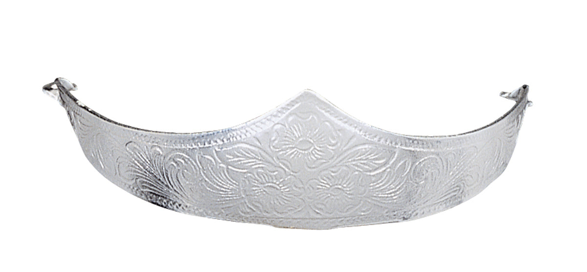 WESTERN BOOT SILVER ENGRAVED HEEL CAP
