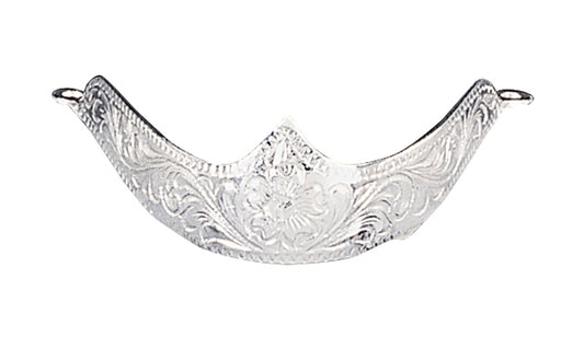 WESTERN BOOT SILVER ENGRAVED TOE CAP