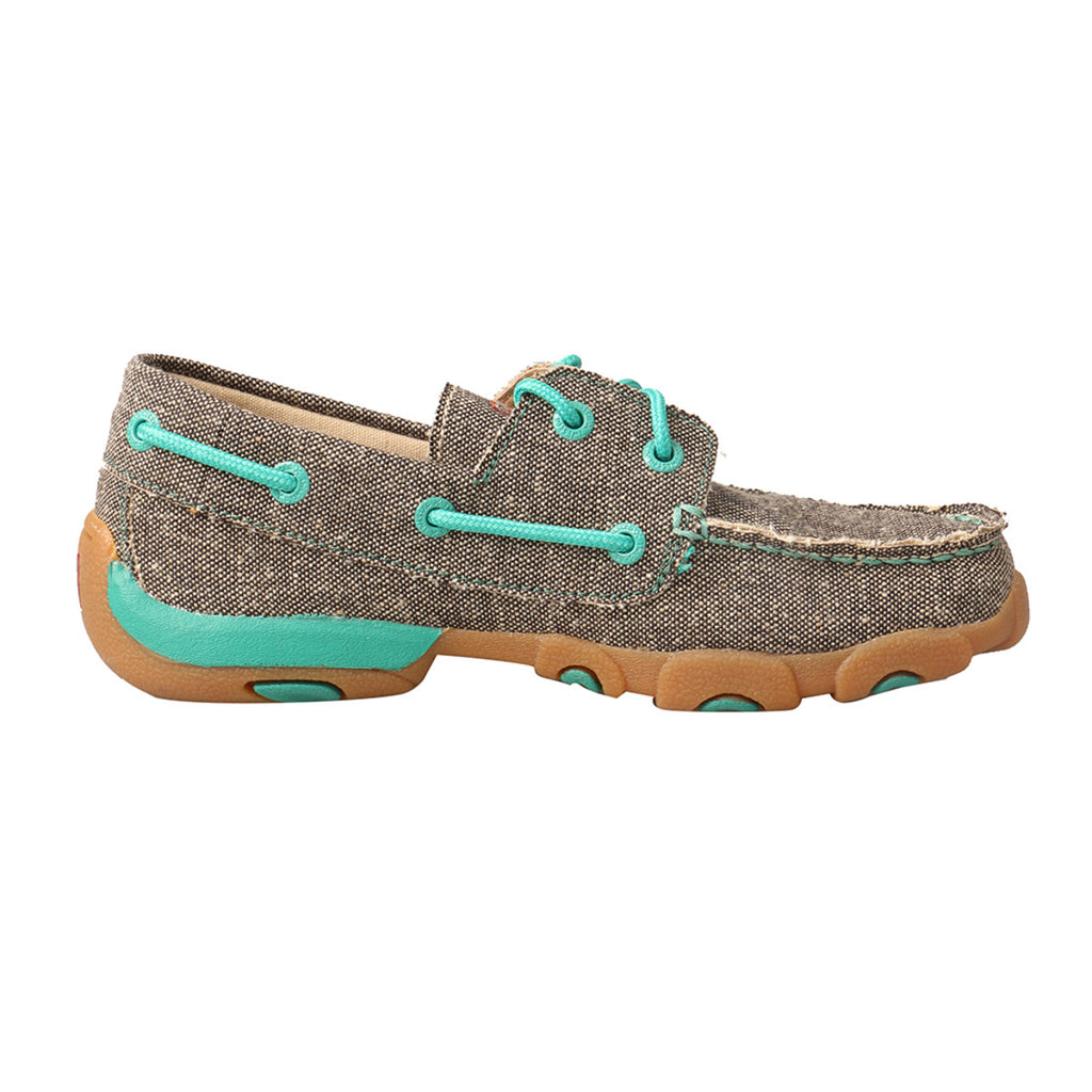 TWISTED X KIDS' DUST TURQUOISE DRIVING MOC