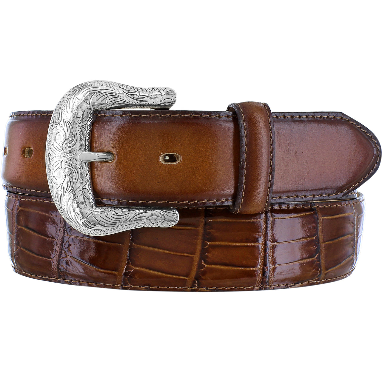 Tony Lama Men's Embossed Georgetown Leather Belt