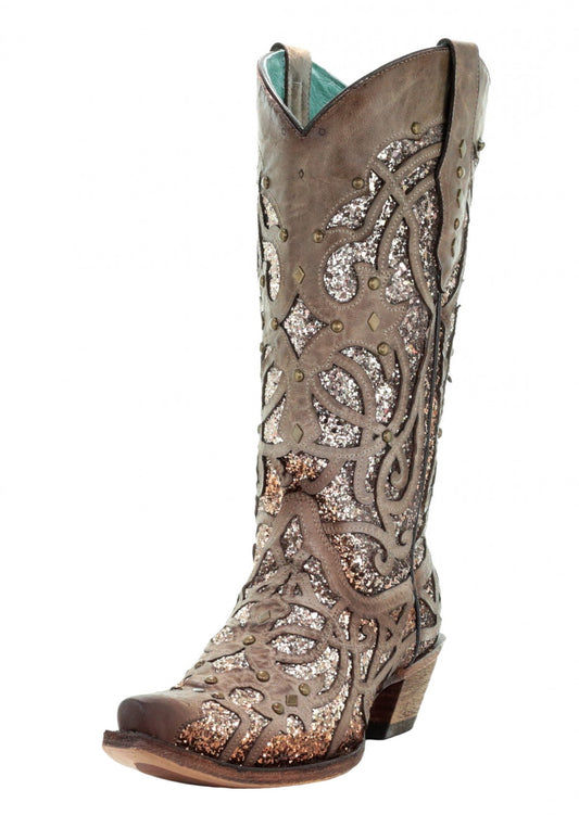 CORRAL LADIES ORIX GLITTER INLAY BOOT