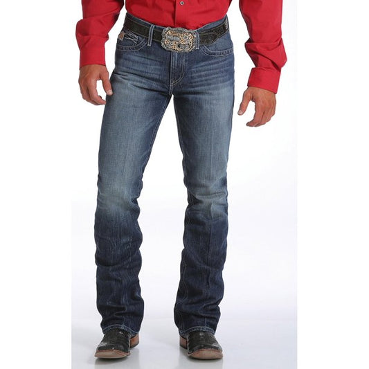 Cinch Ian Dark Stonewash Slim Fit Boot Cut Jean