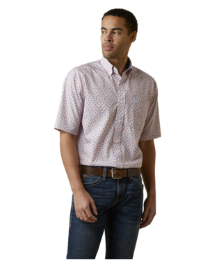 Ariat Wrinkle Free Wendell Classic Fit Shirt Pink