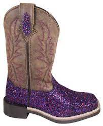 SMOKY MOUNTAIN GIRLS' ARIEL PURPLE GLITTER BOOT