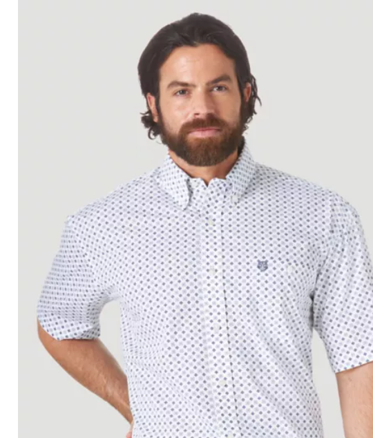 WRANGLER GEORGE STRAIT NAVY CROSS SHORT SLEEVE SHIRT